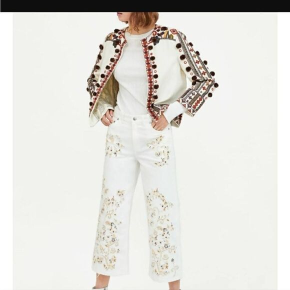 Zara western embroidered pants - Picture 1 of 7